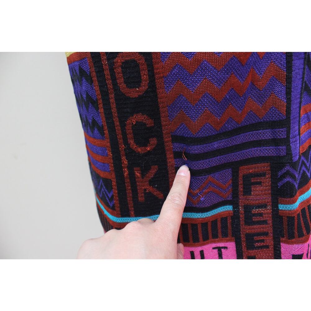 Missoni Chevron Colorful Jungle Words Knit Dress Size 40/US 4 - Picture 7 of 12